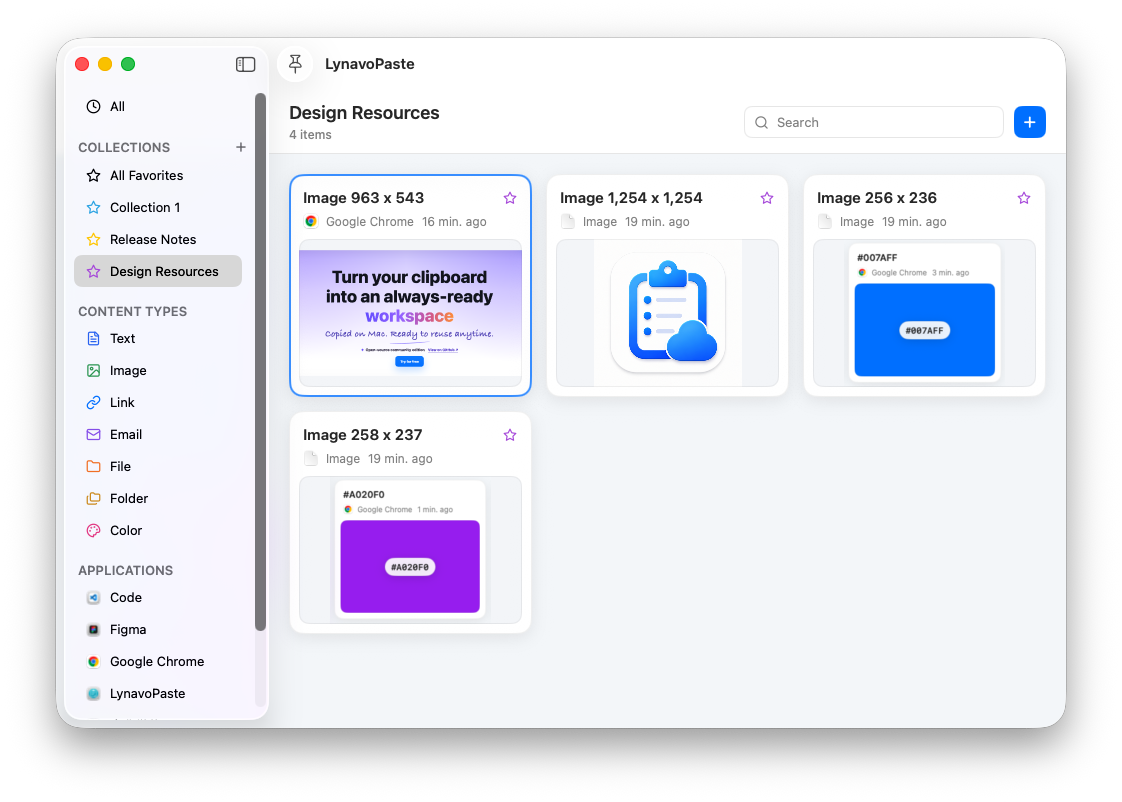 LynavoPaste Design Resources collection in English